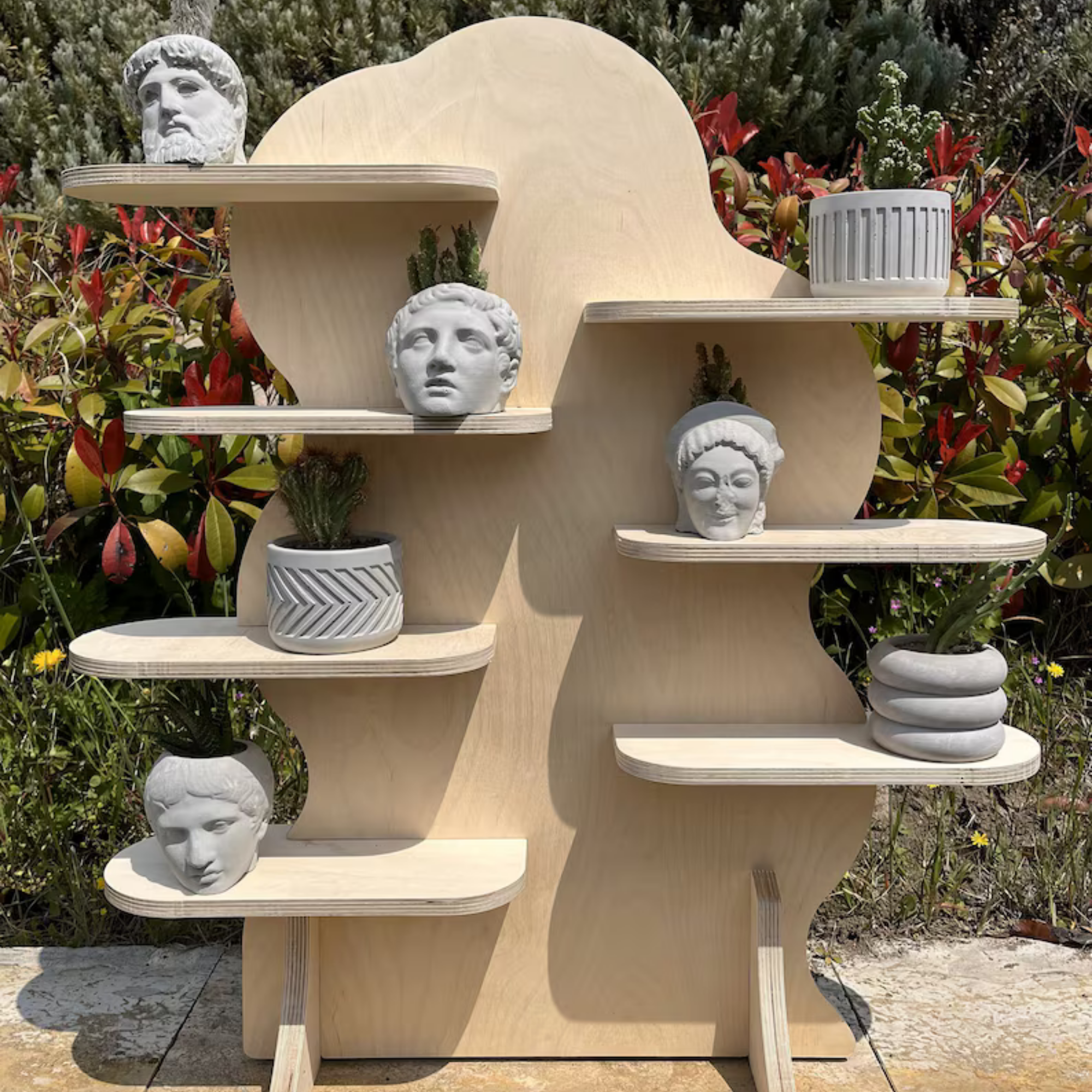 Asymmetrical Wavy Collapsible Display Stand