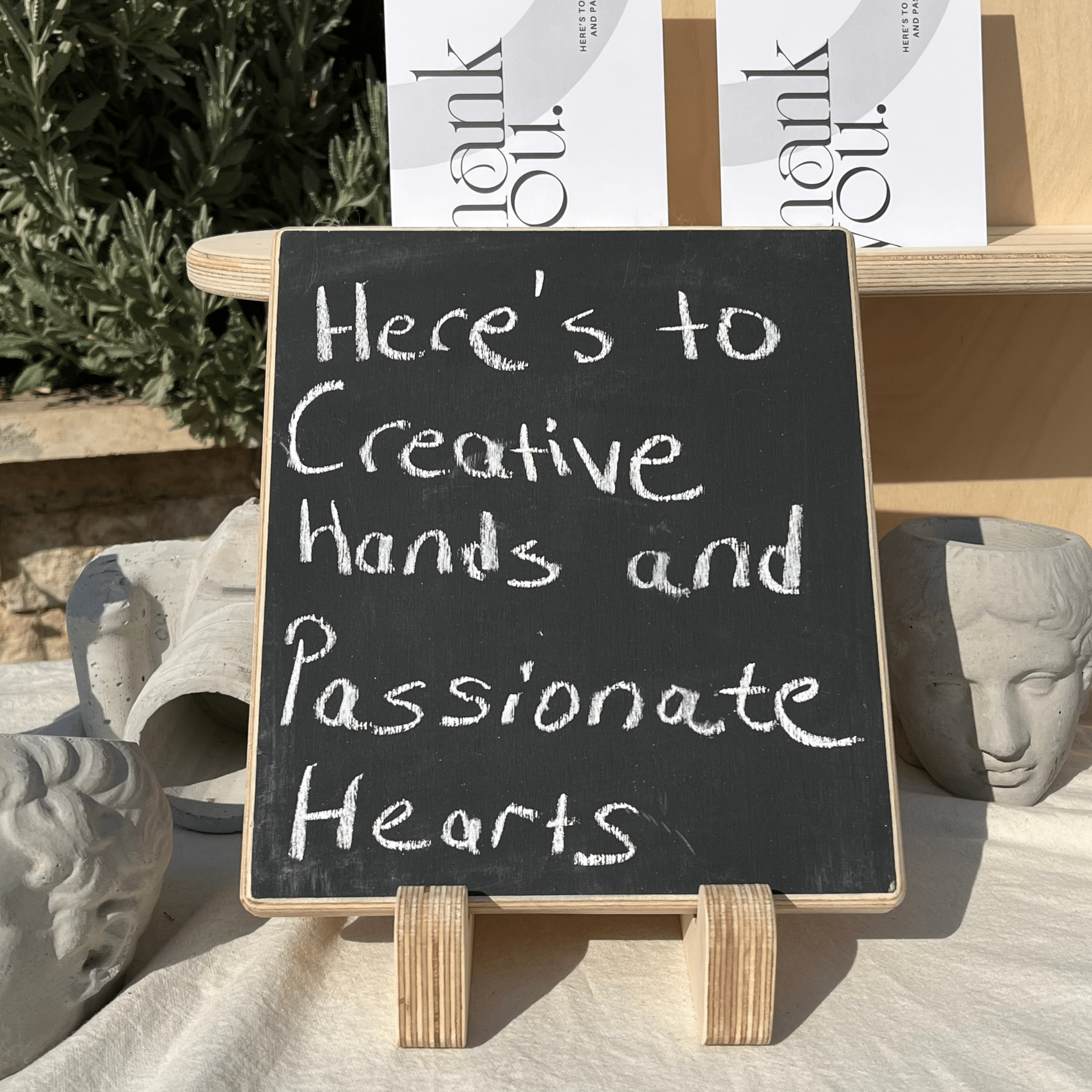 Tilted Chalkboard Sign for Tabletop