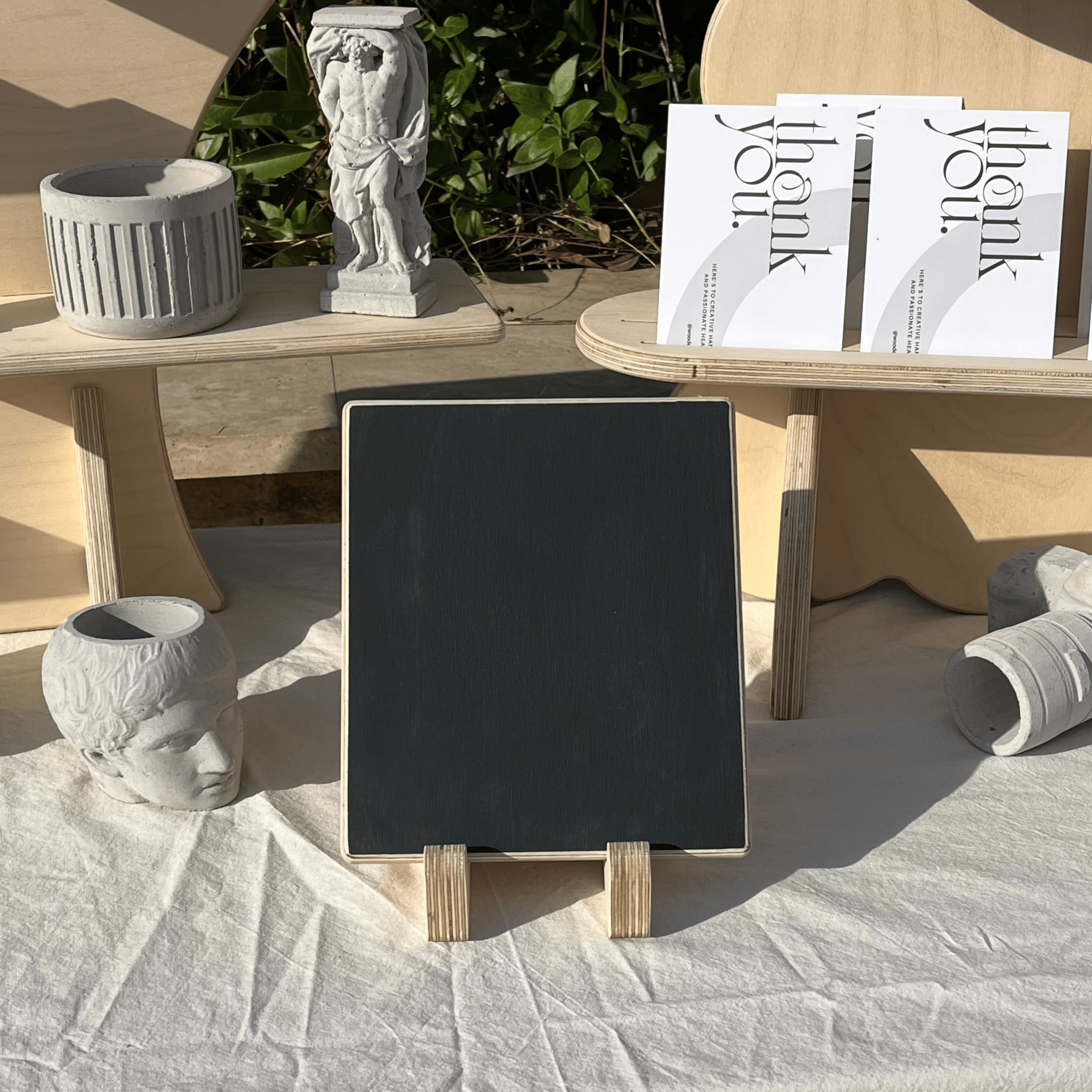 Tilted Chalkboard Sign for Tabletop