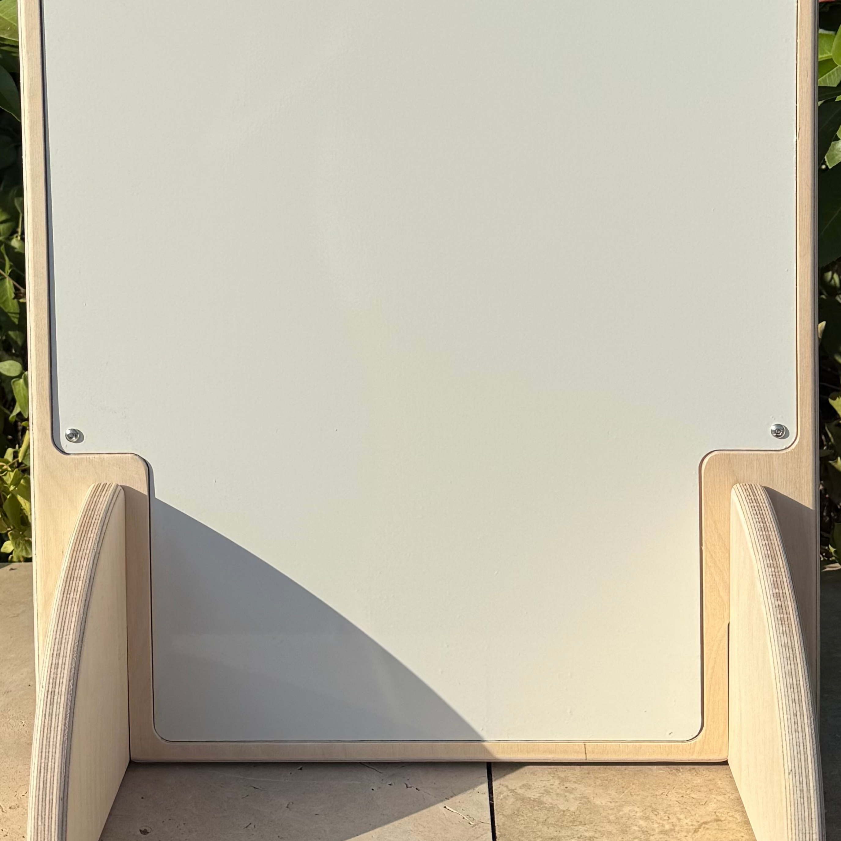 Greebi Collapsible Wooden Magnet Display Stand | White Metal Surface