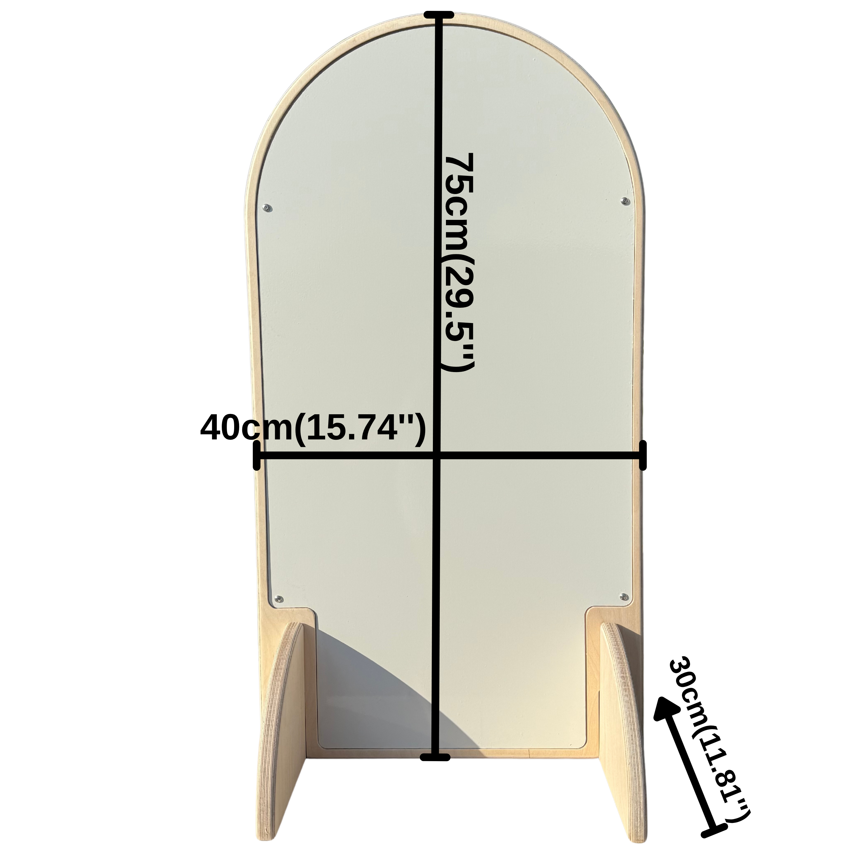 Greebi Collapsible Wooden Magnet Display Stand | White Metal Surface