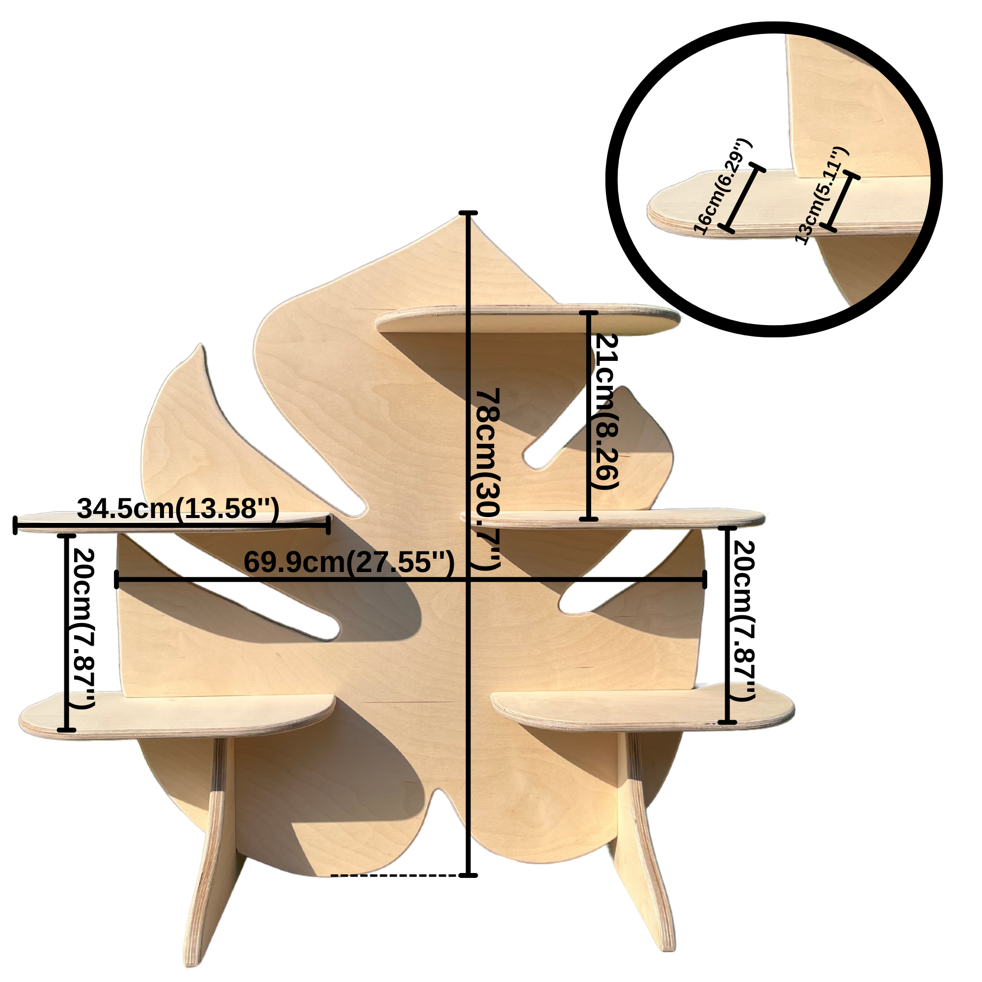 Monstera Split Leaf Collapsible Stand