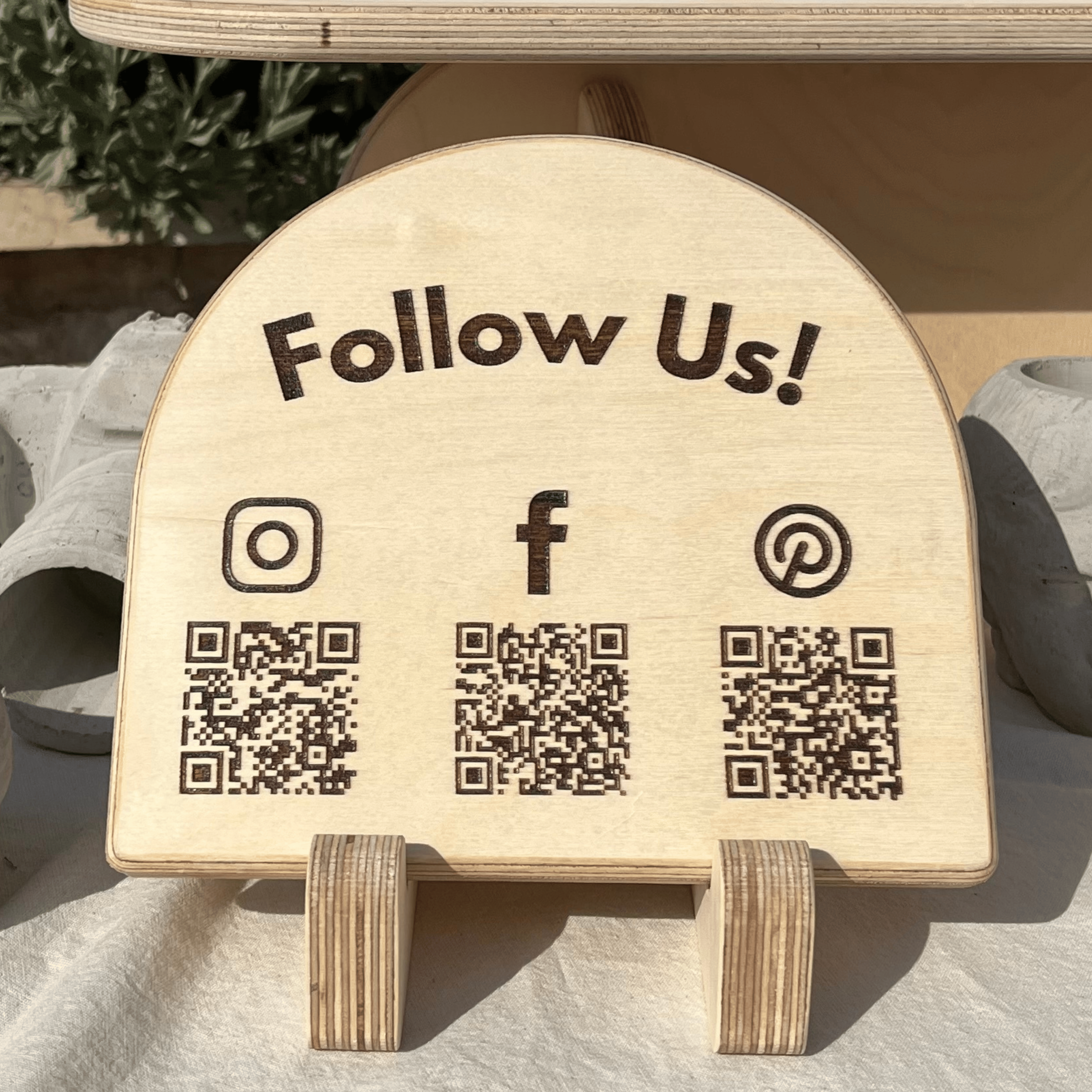 Arch Personalized Tilted QR Code Sign