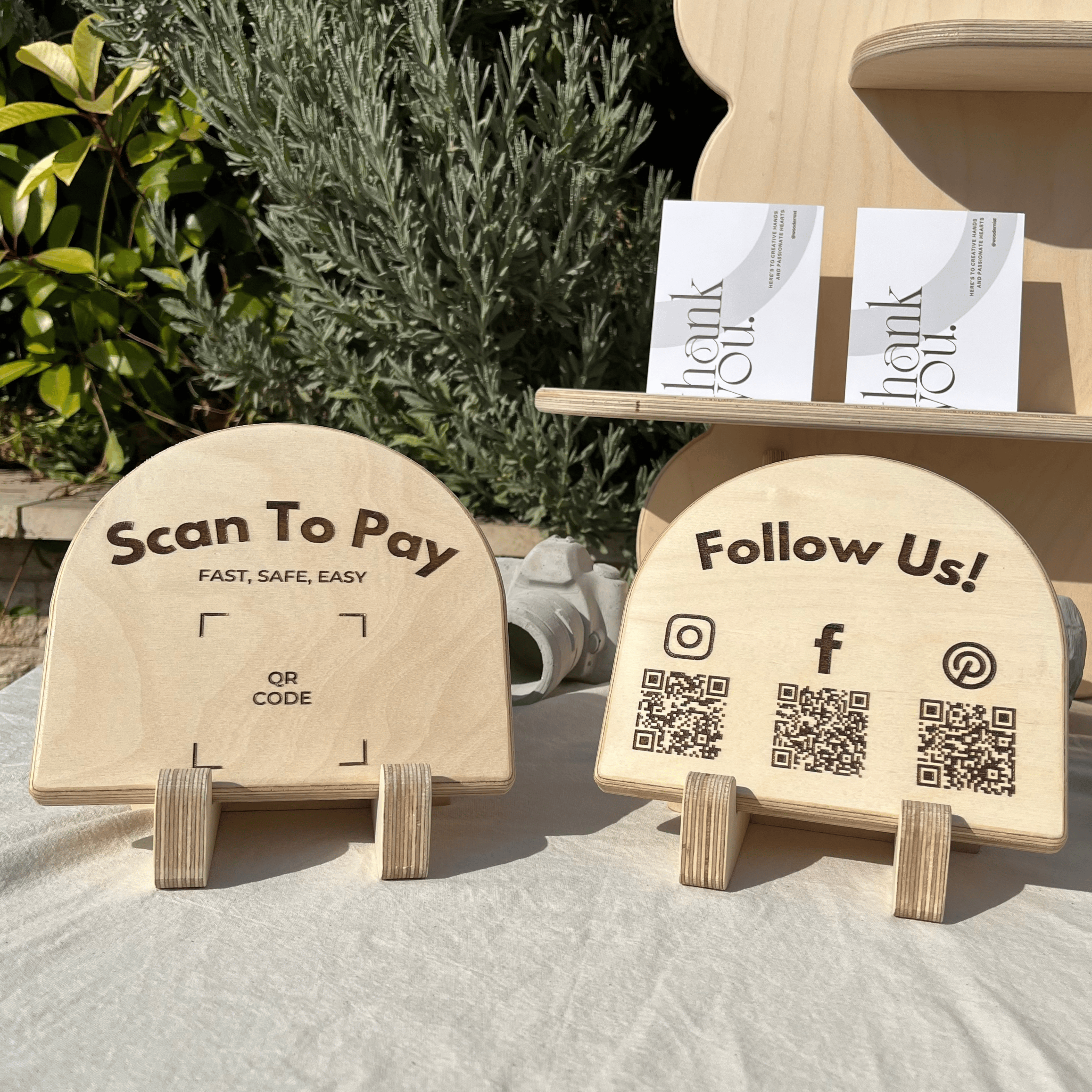 Arch Personalized Tilted QR Code Sign