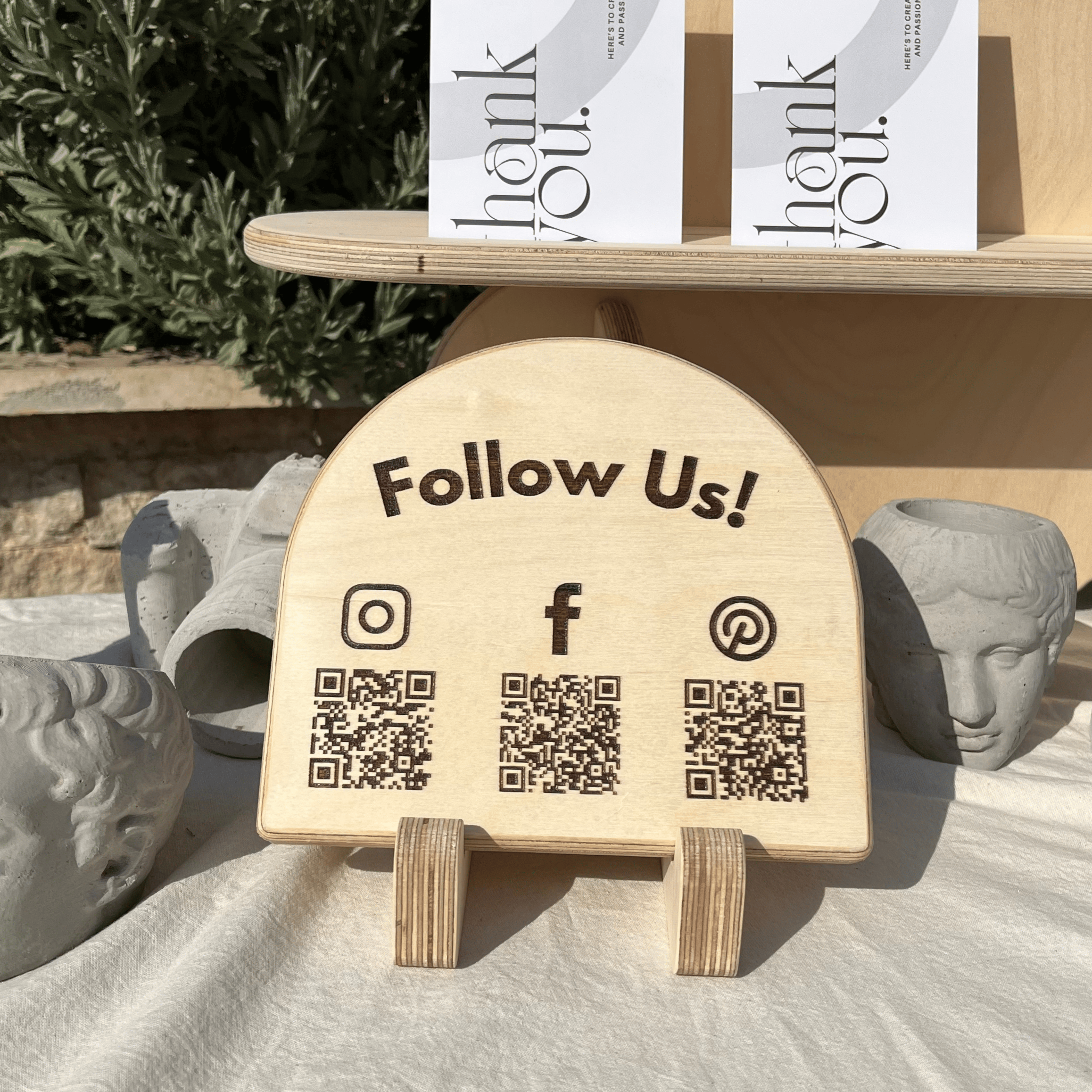Arch Personalized Tilted QR Code Sign