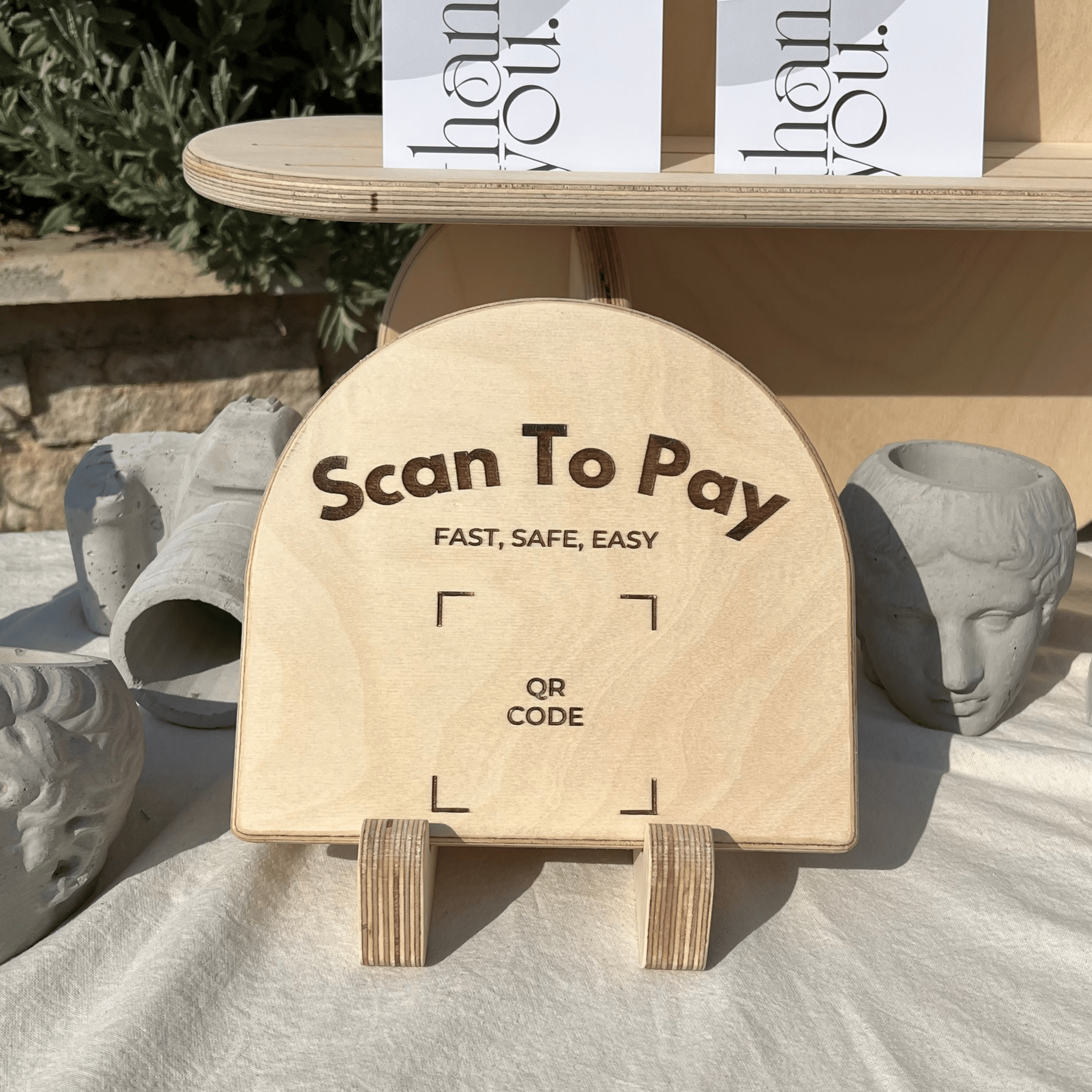 Arch Personalized Tilted QR Code Sign
