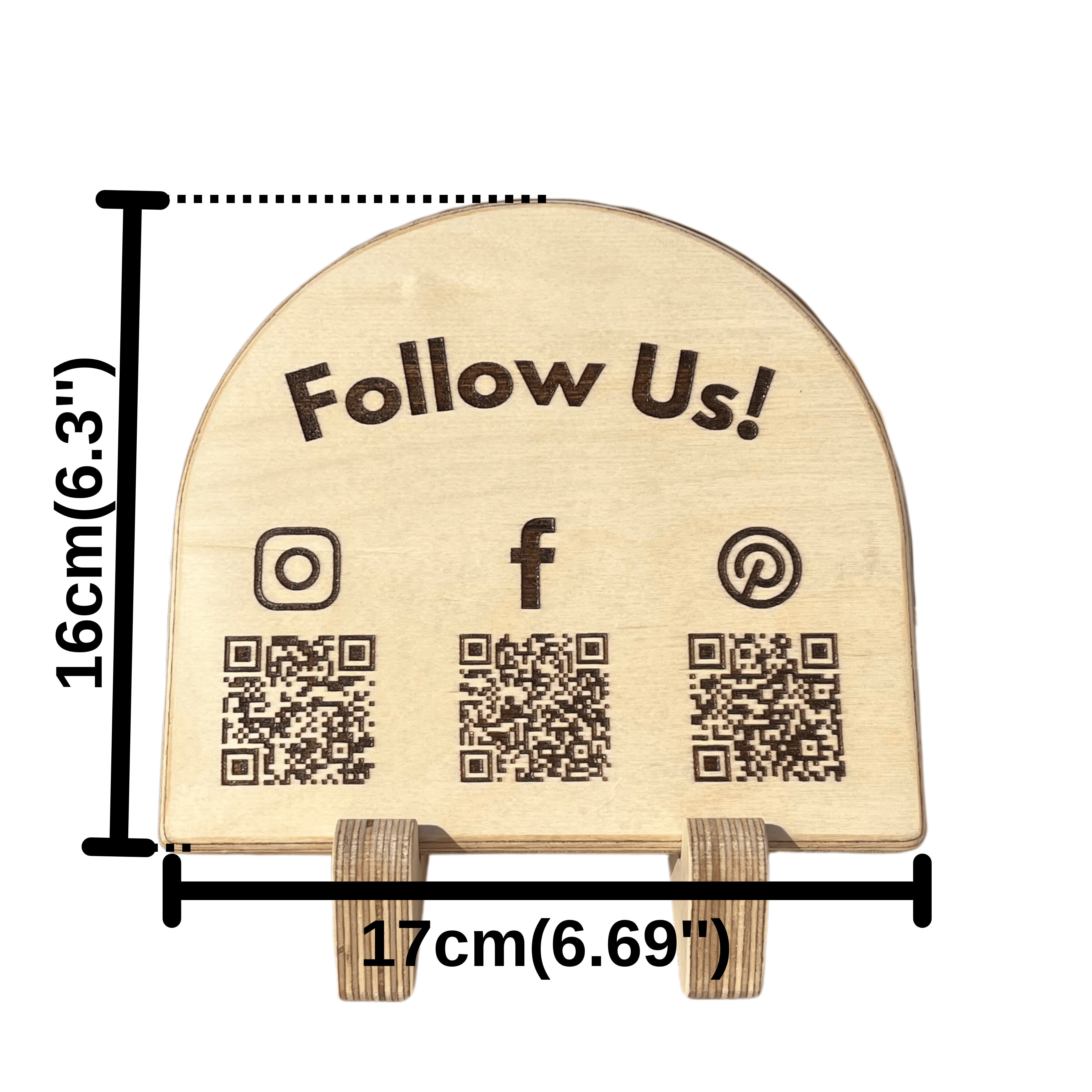 Arch Personalized Tilted QR Code Sign