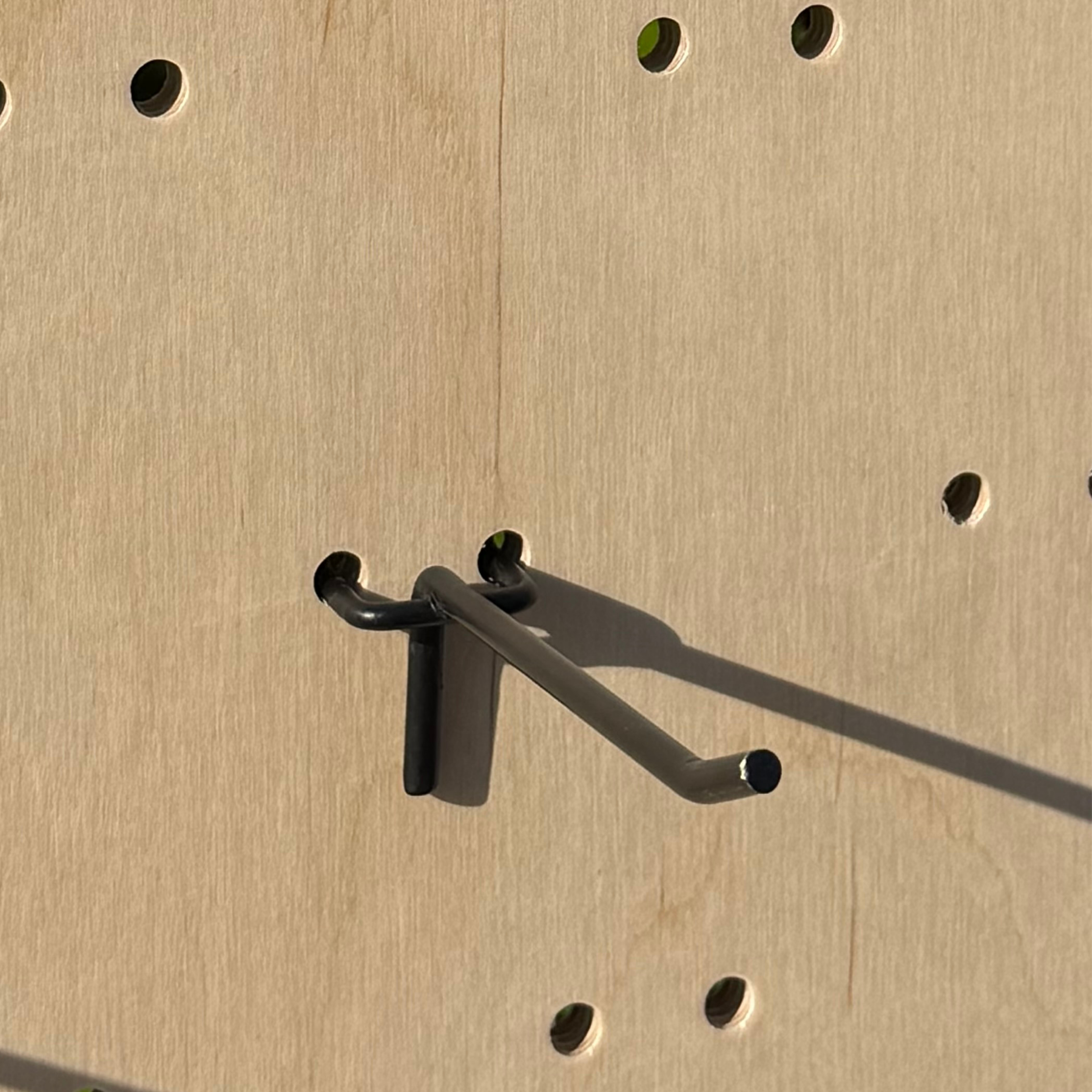 Lovely Collapsible Wooden Pegboard Display Stand + Metal Hooks
