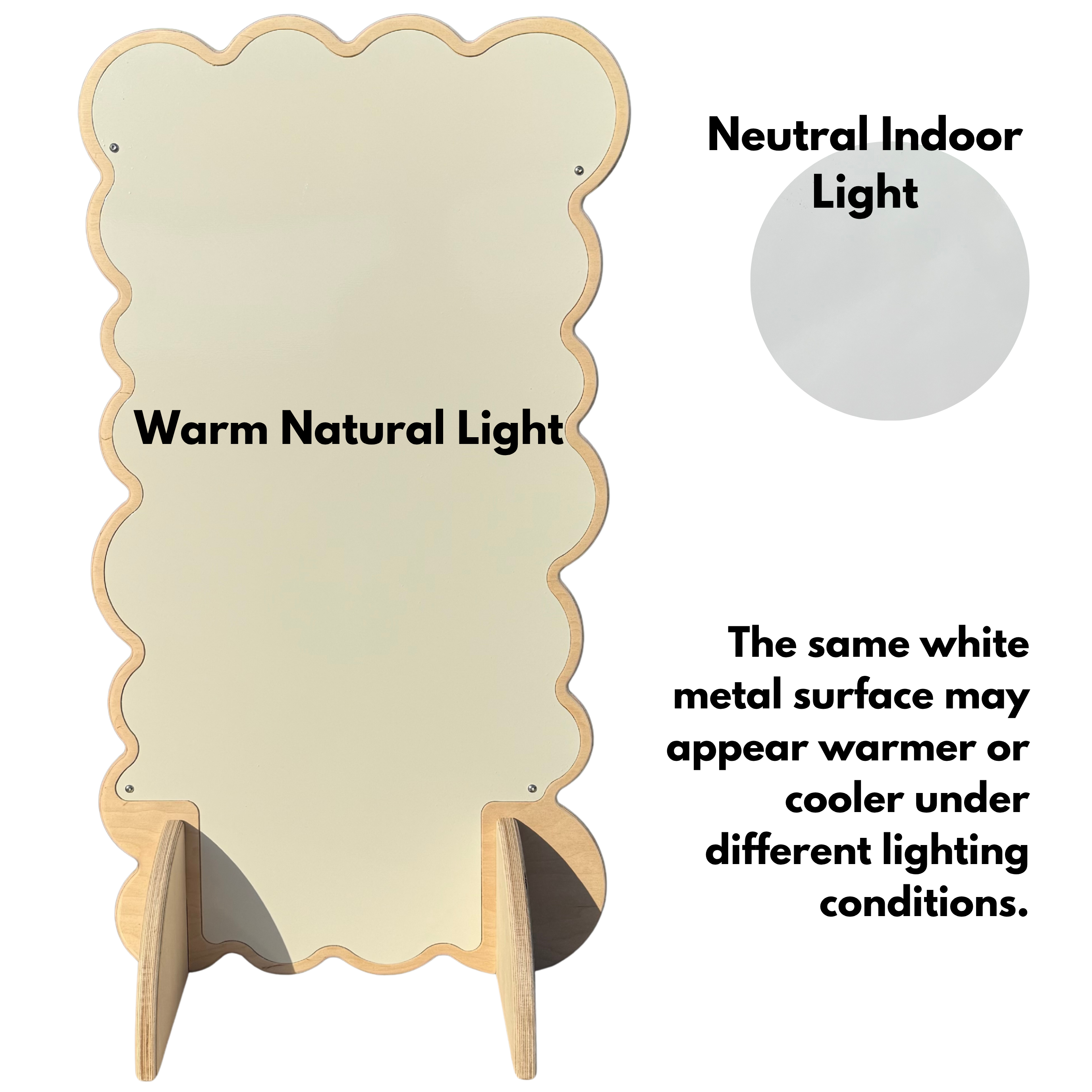 Biscuit Collapsible Wooden Magnet Display Stand | White Metal Surface