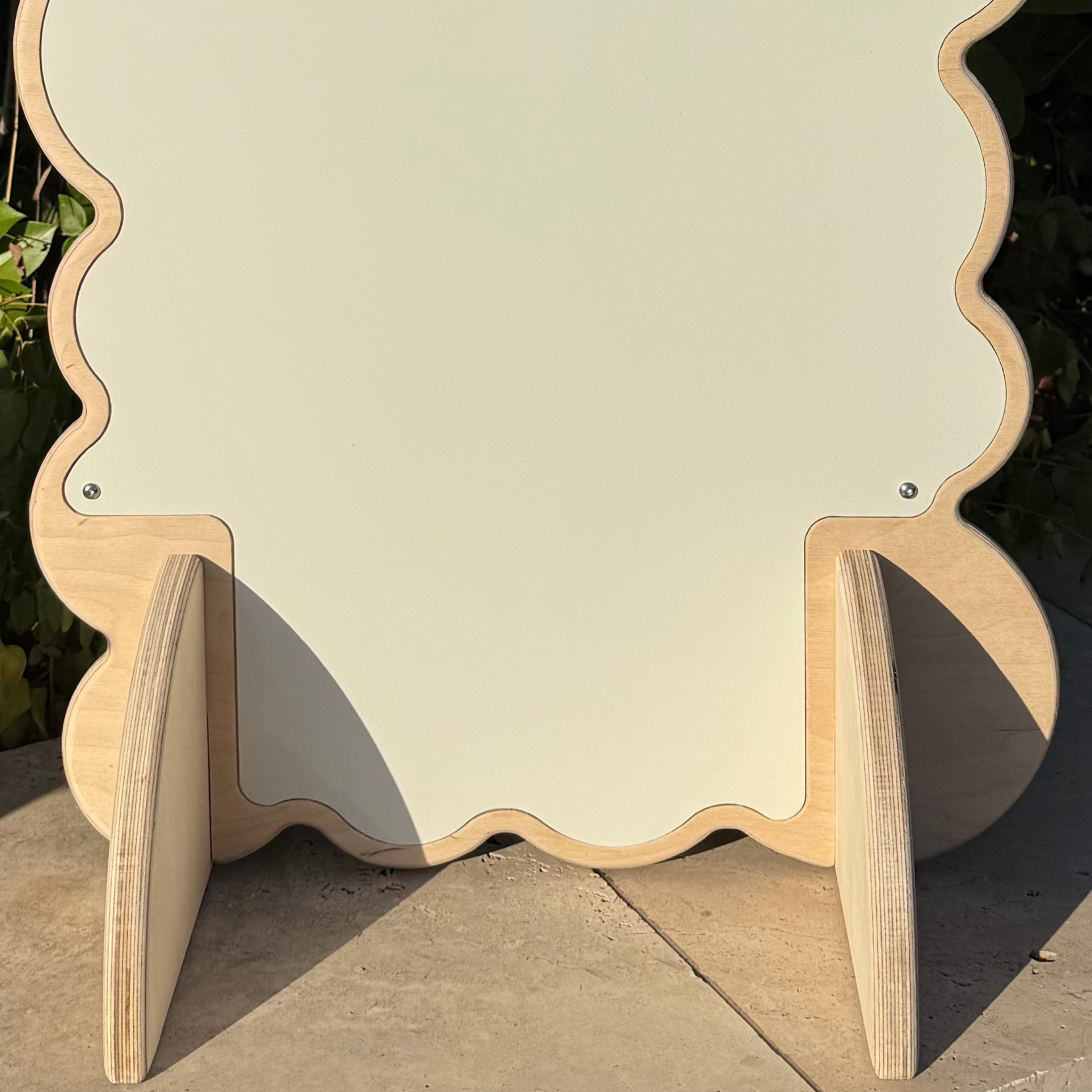 Biscuit Collapsible Wooden Magnet Display Stand | White Metal Surface