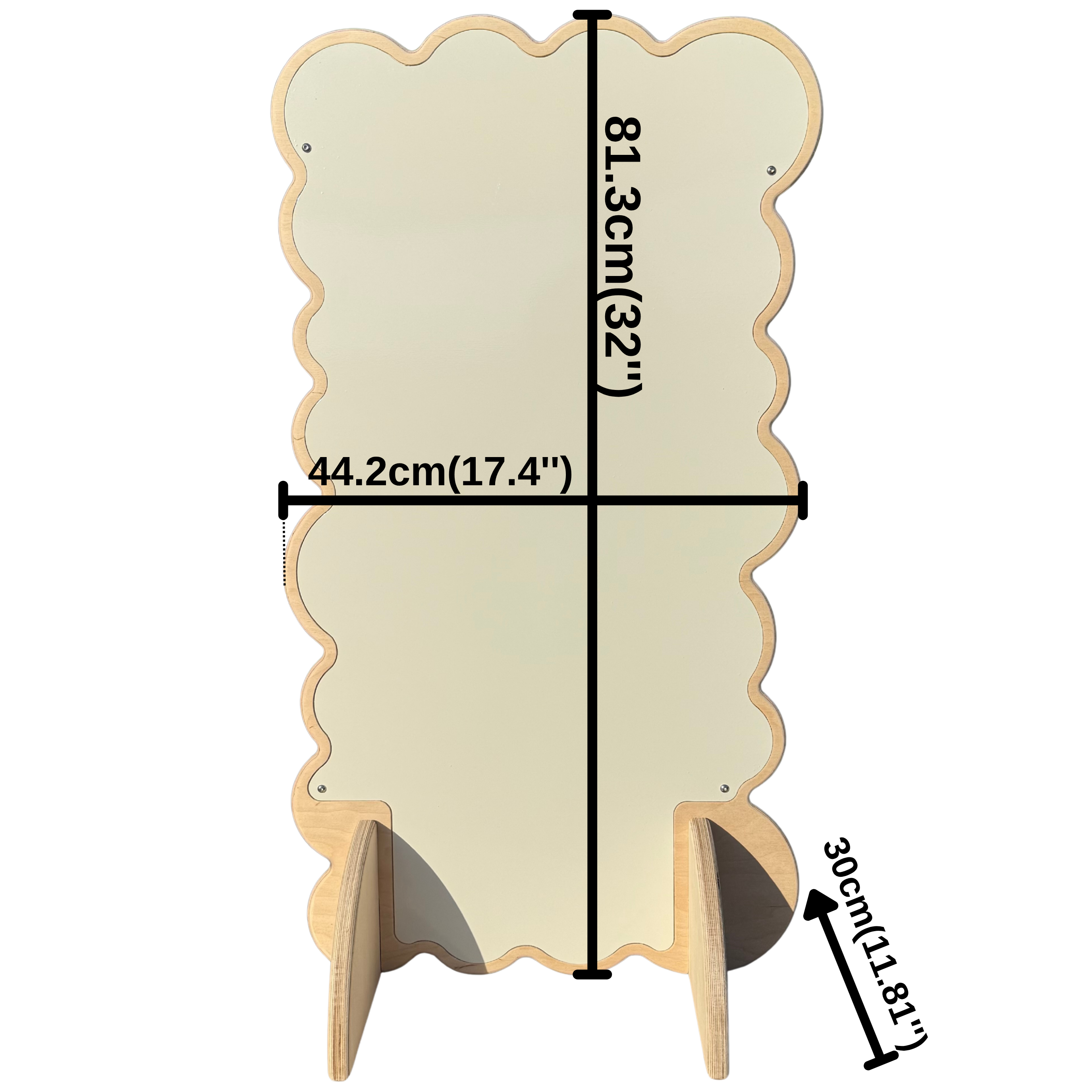 Biscuit Collapsible Wooden Magnet Display Stand | White Metal Surface