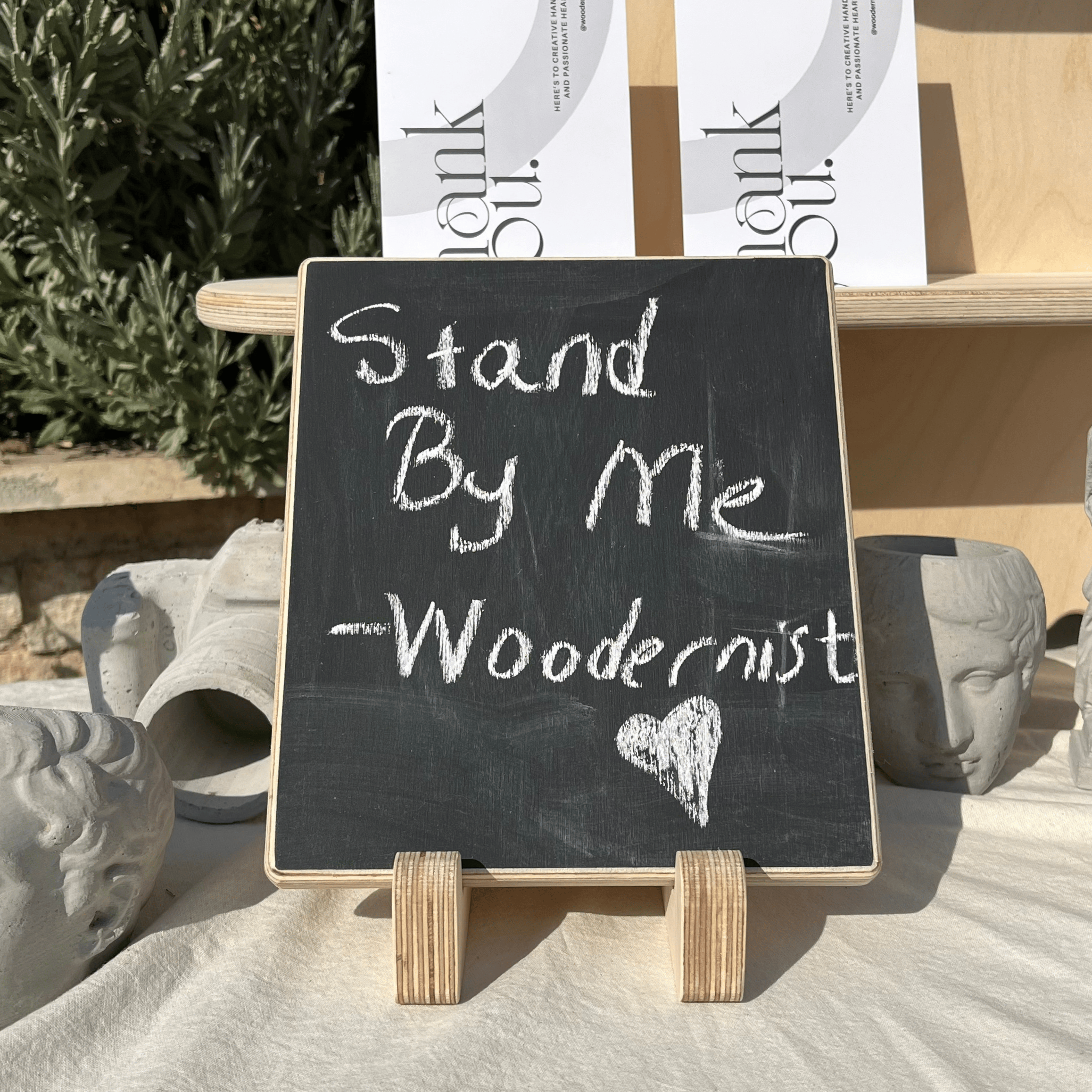Tilted Chalkboard Sign for Tabletop