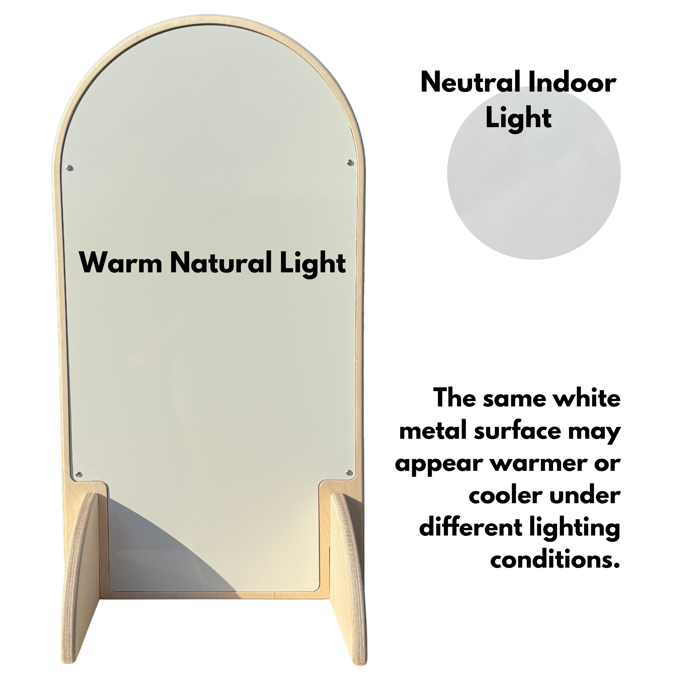 Greebi Collapsible Wooden Magnet Display Stand | White Metal Surface