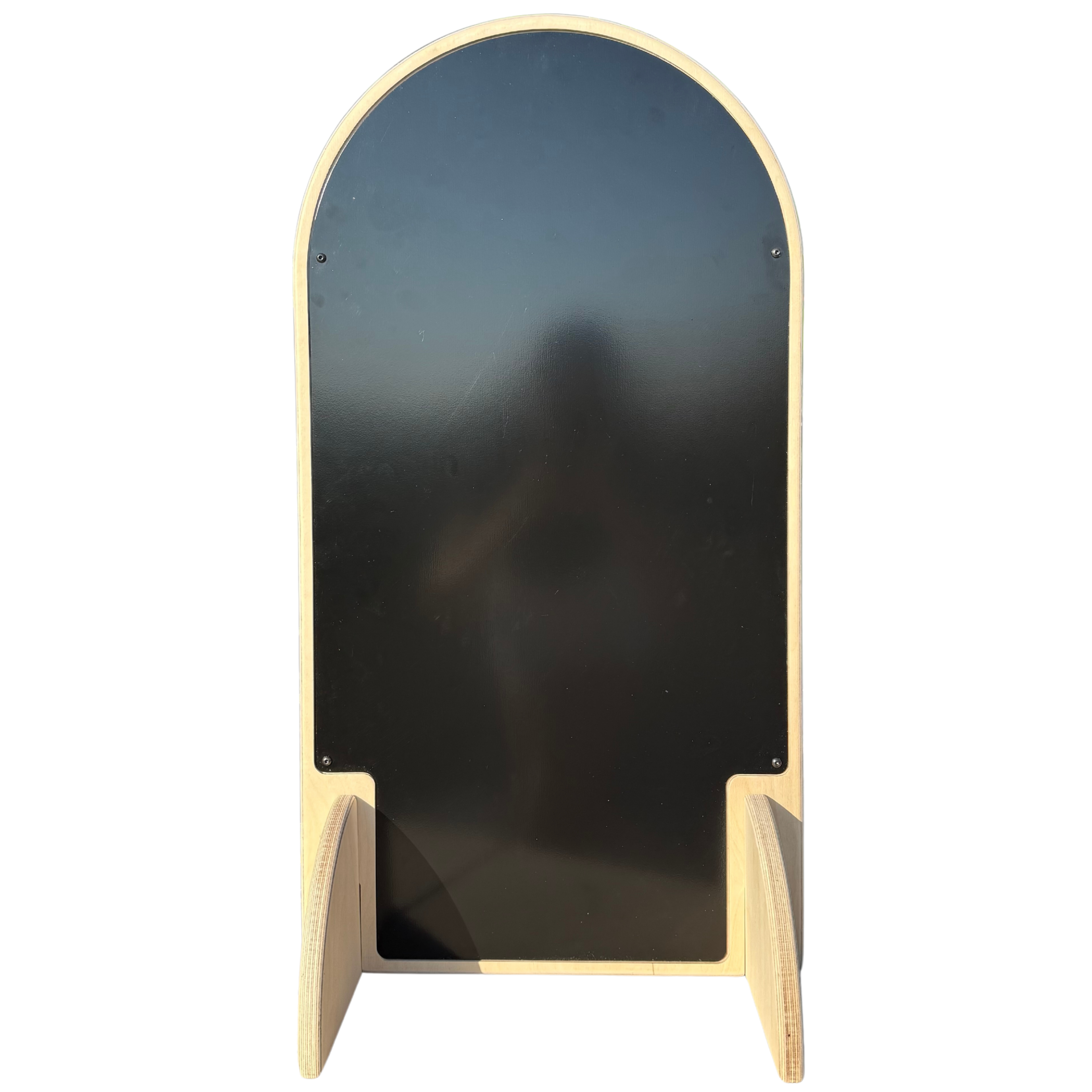 Greebi Collapsible Wooden Magnet Display Stand | Black Metal Surface