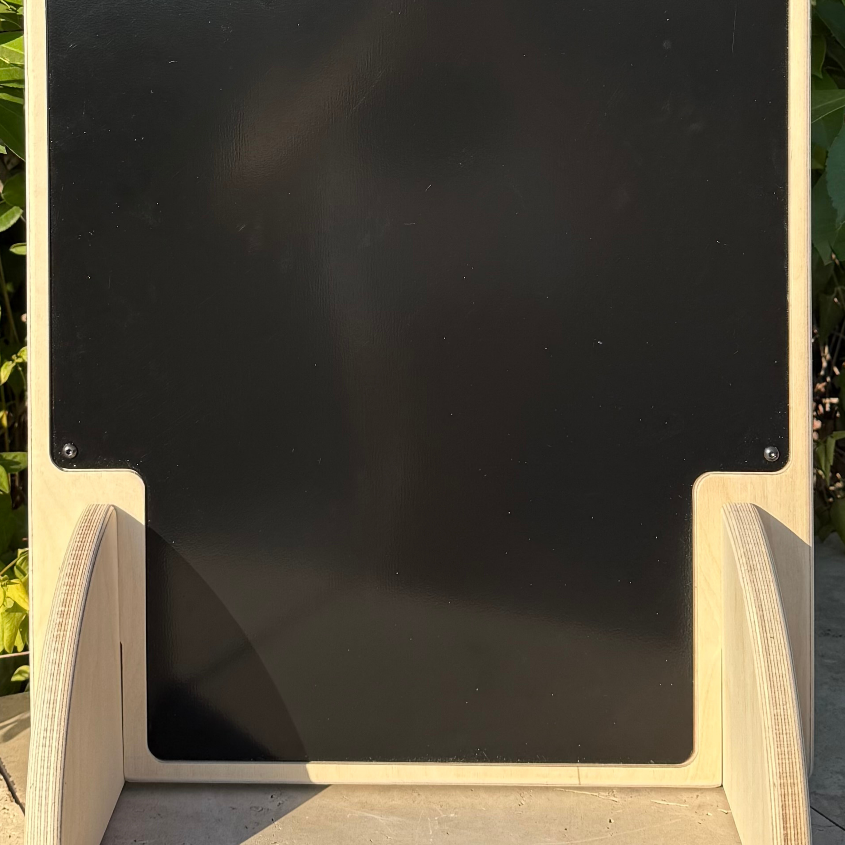 Greebi Collapsible Wooden Magnet Display Stand | Black Metal Surface