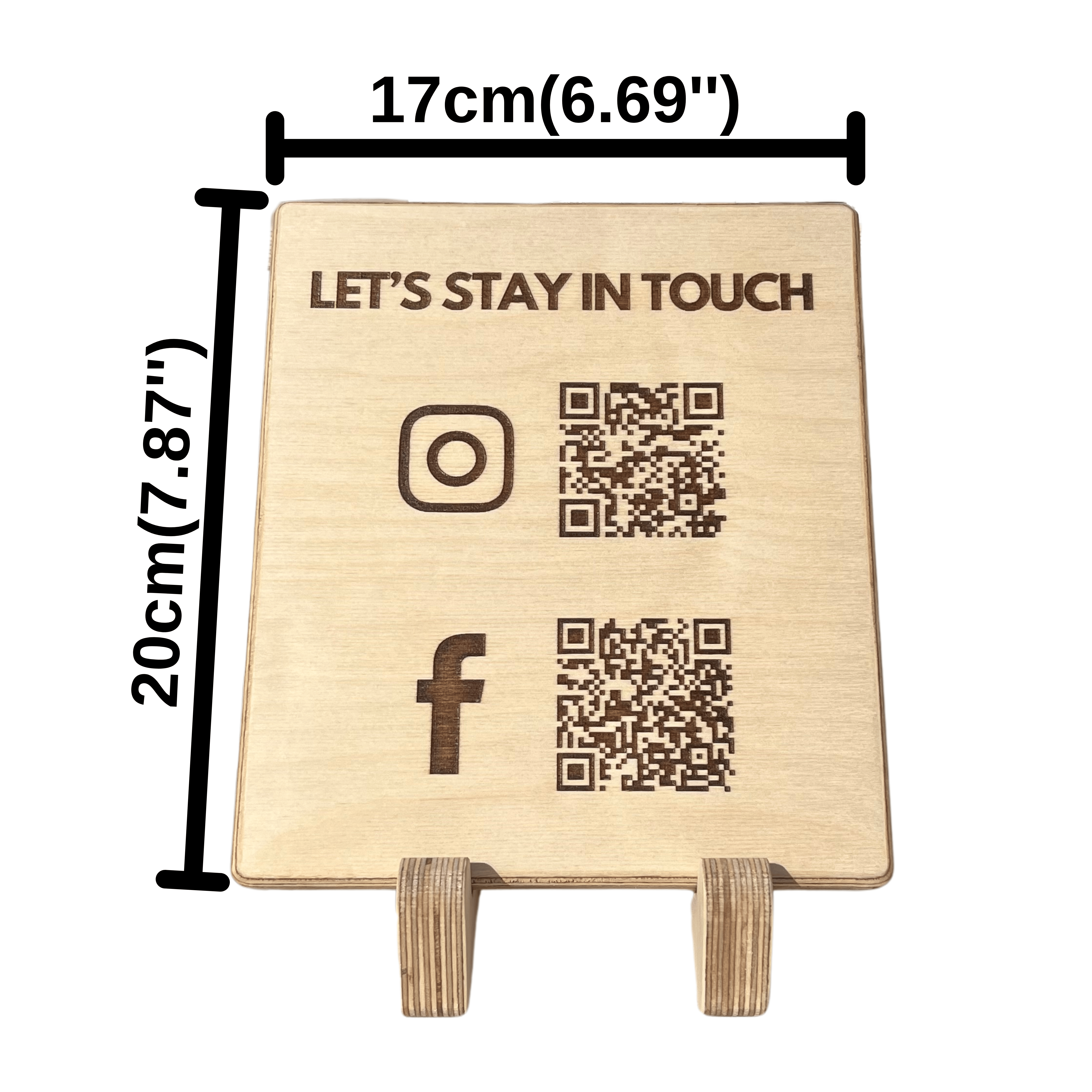 Rectangular Personalized Tilted QR Code Sign